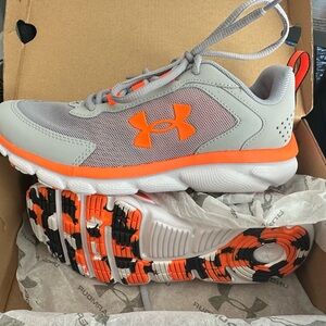 Under Armour Kids Sneakers - Gray and Orange